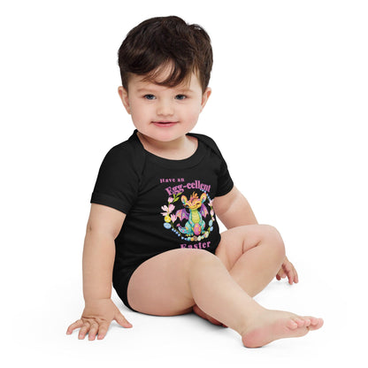 Have an Egg-cellent Easter baby short sleeve one piece - Enchanted Enigma #