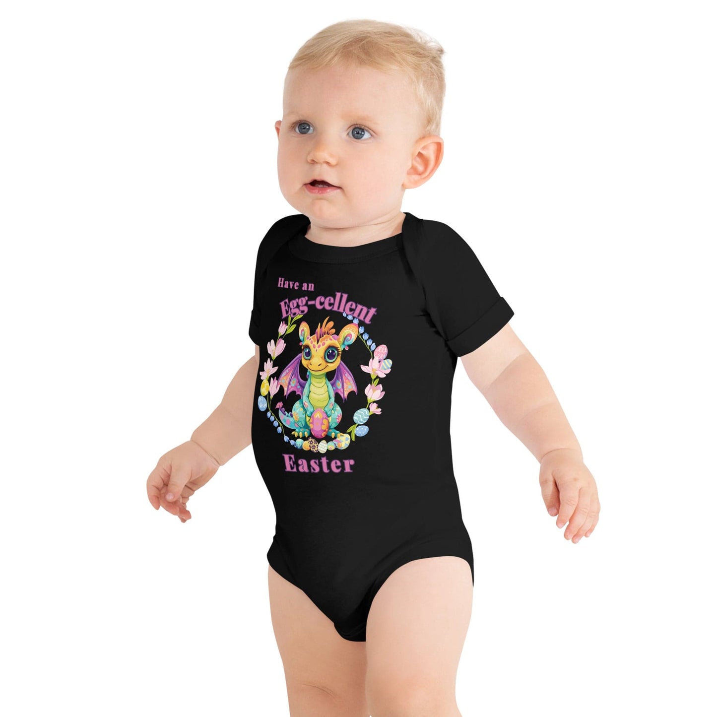 Have an Egg-cellent Easter baby short sleeve one piece