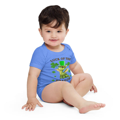 Luck of the Irish dragon baby short sleeve one piece - Enchanted Enigma #