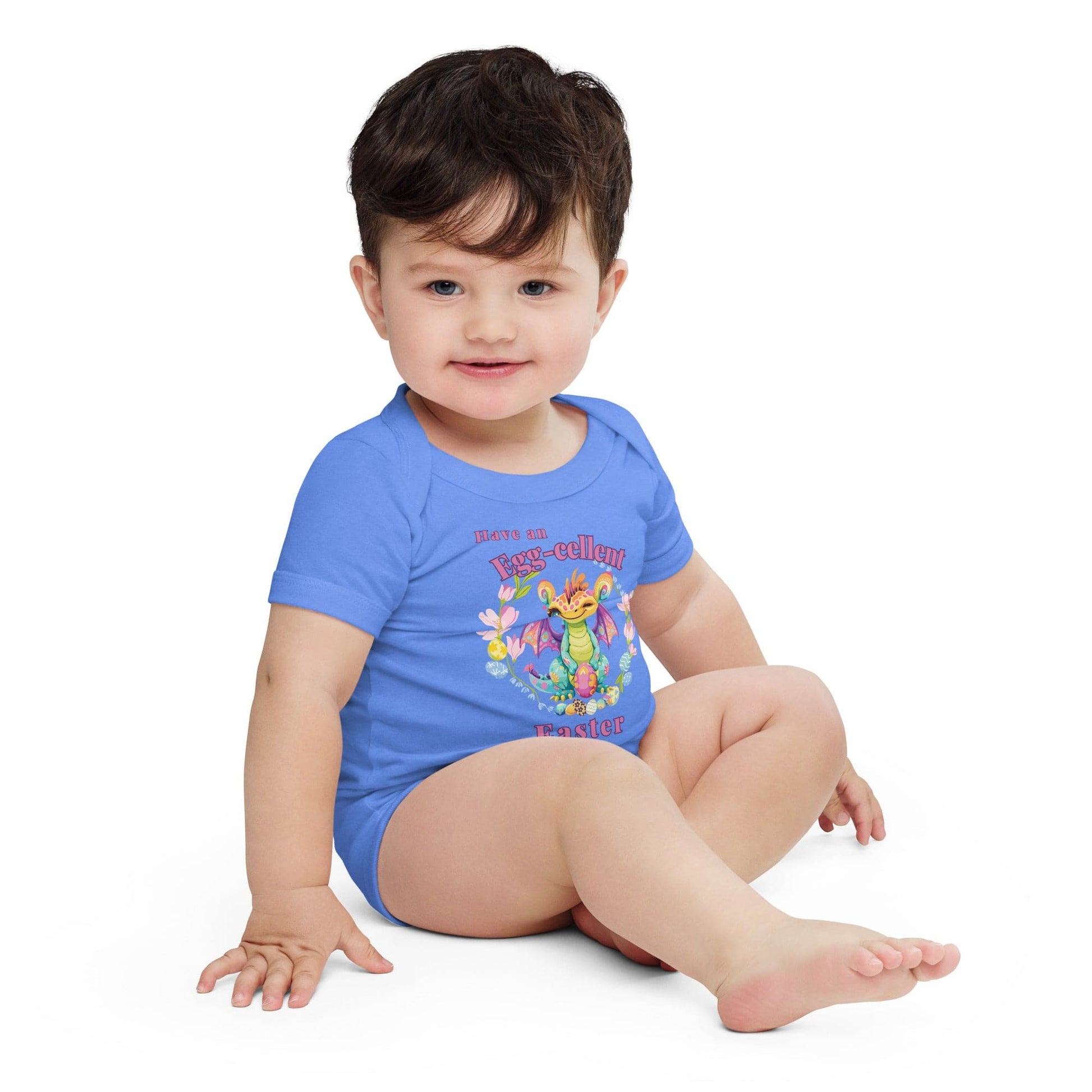 Have an Egg-cellent Easter baby short sleeve one piece - Enchanted Enigma #