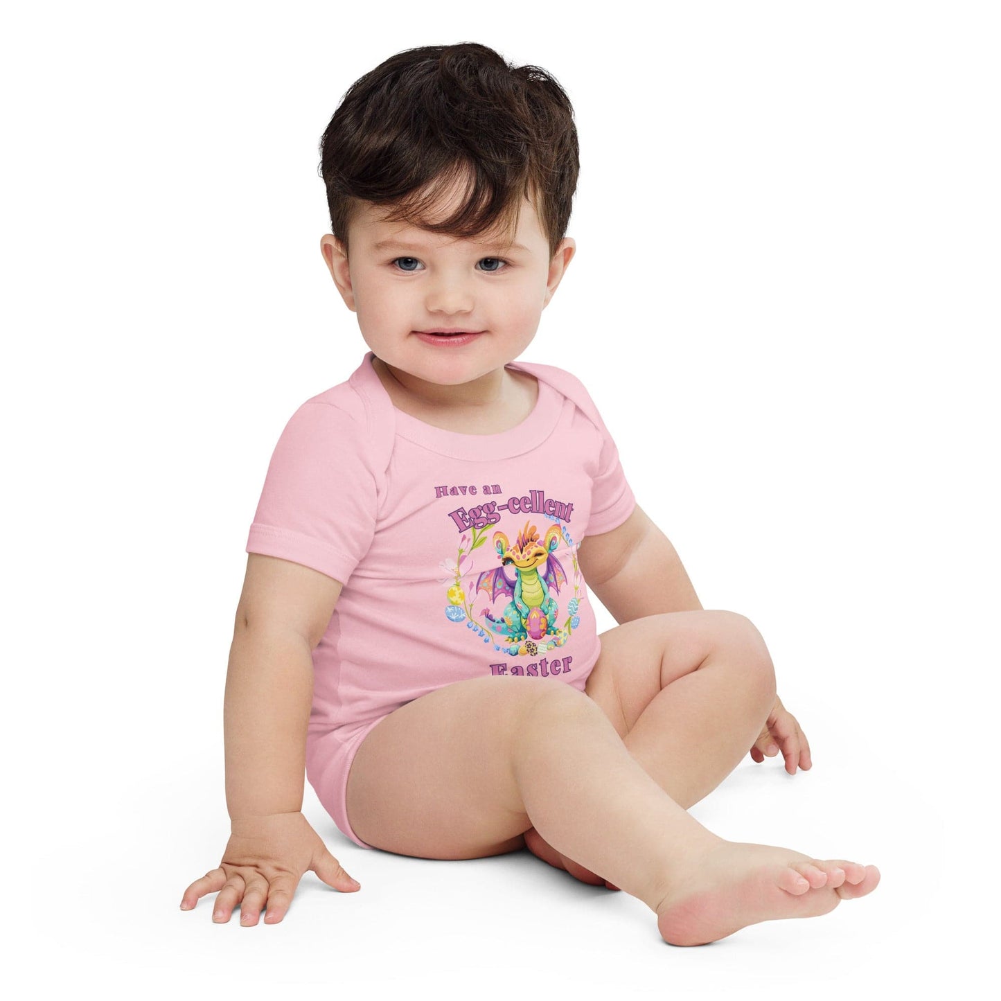 Have an Egg-cellent Easter baby short sleeve one piece - Enchanted Enigma #