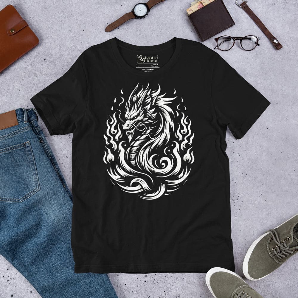 Flames Dragon, unisex t-shirt