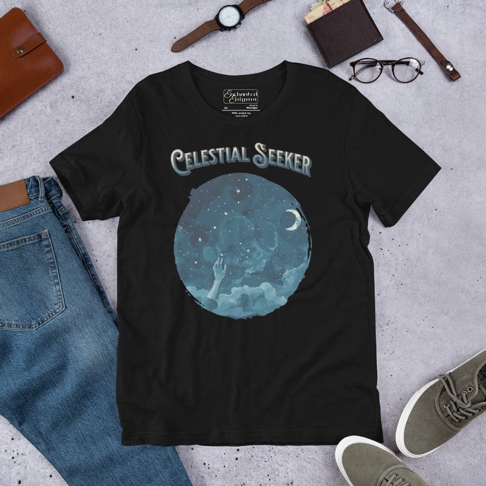 Celestial Seeker unisex t-shirt - Enchanted Enigma #