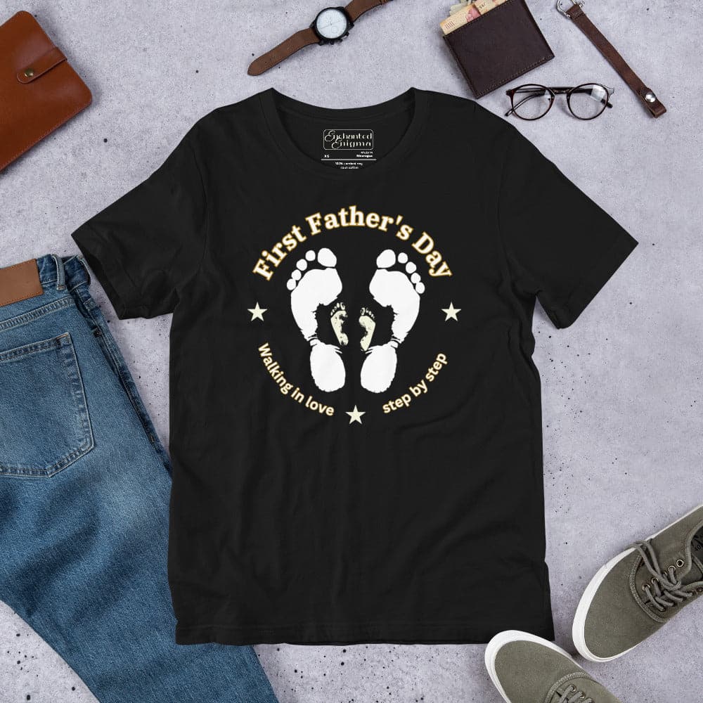 First Father's Day, unisex t-shirt - Enchanted Enigma #