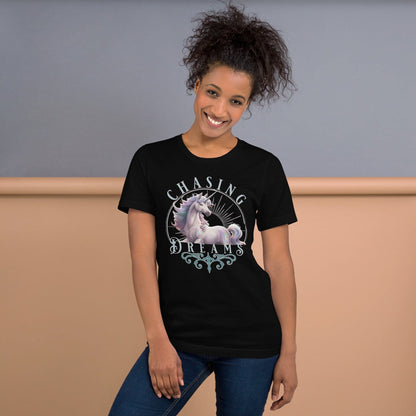 Chasing Dreams, Unicorn, unisex t-shirt