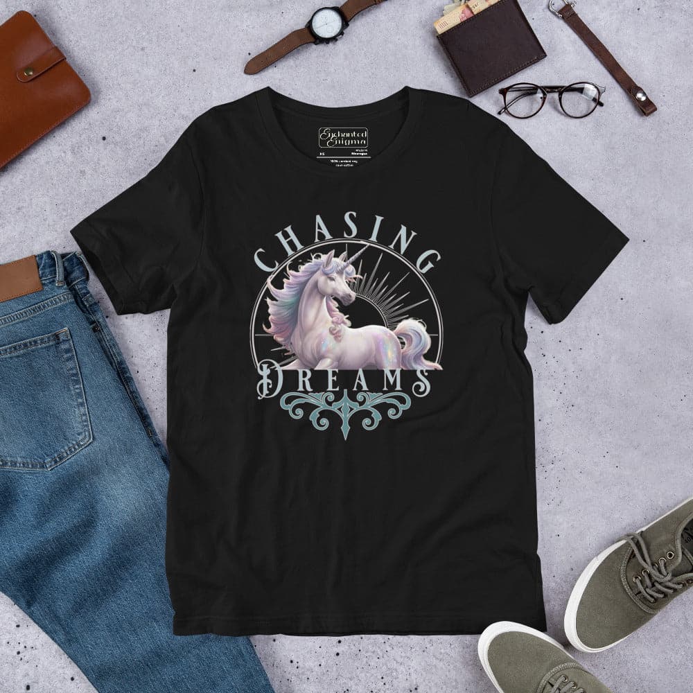 Chasing Dreams, Unicorn, unisex t-shirt