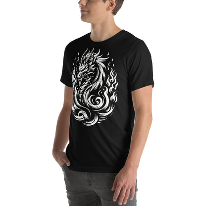 Flames Dragon unisex t-shirt - Enchanted Enigma #