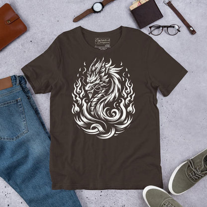 Flames Dragon, unisex t-shirt