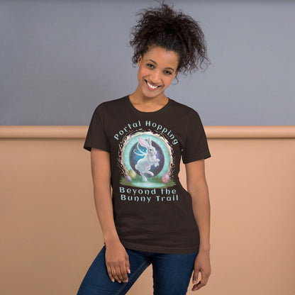 Portal Hopping: Beyond the Bunny Trail, unisex t-shirt