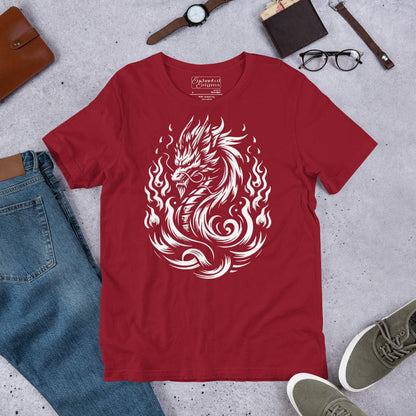 Flames Dragon unisex t-shirt - Enchanted Enigma #