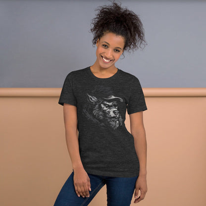 Urban Wolf in a Cap, unisex t-shirt