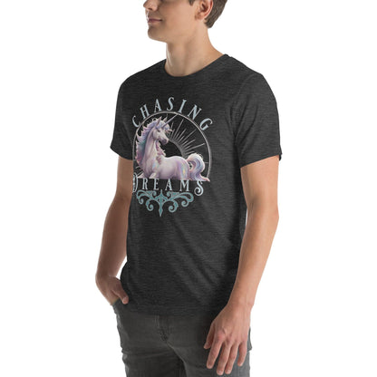 Chasing Dreams, Unicorn, unisex t-shirt