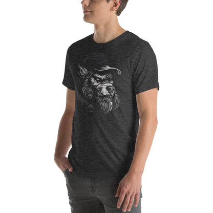 Urban Wolf in a Cap, unisex t-shirt