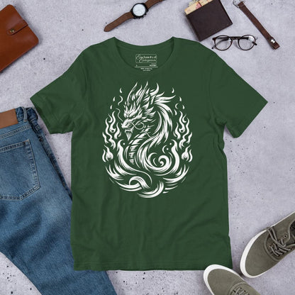 Flames Dragon, unisex t-shirt