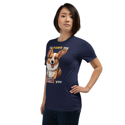 Gaming Paws Corgi, unisex t-shirt