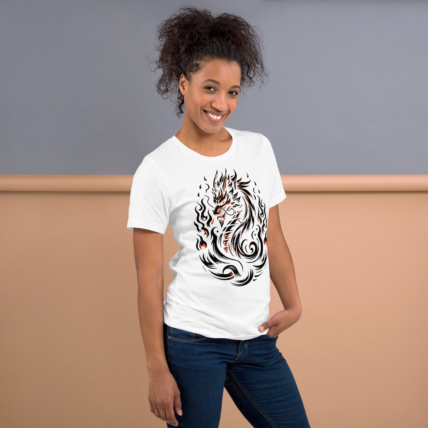 Flames Dragon, unisex t-shirt